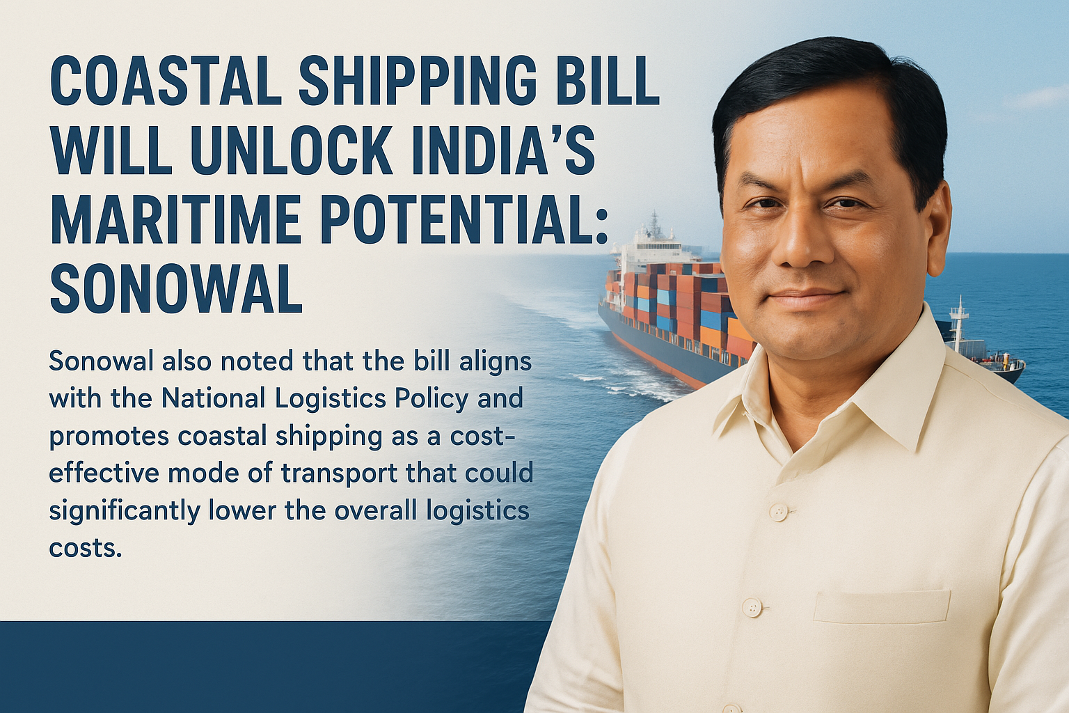 Coastal Shipping Bill Will Unlock India’s Maritime Potential: Sonowal